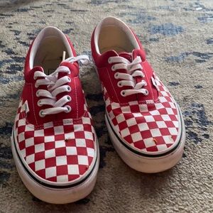 Sz 10.5 Red Checkered Vans